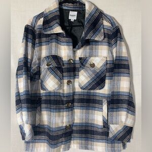Kensie oversize flannel plaid women’s jacket